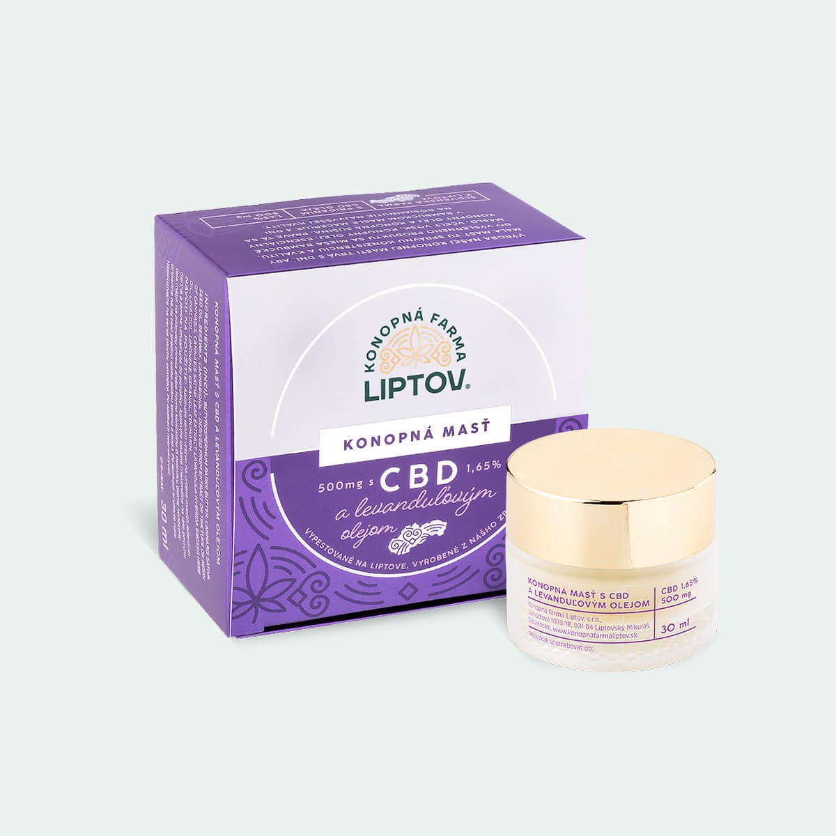 Hemp CBD ointment 500 mg lavender